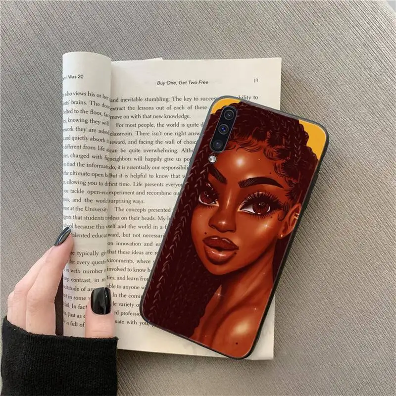 

Black Girls fashion Aferican girl Phone Case For Samsung galaxy A S note 10 7 8 9 20 30 31 40 50 51 70 71 21 s ultra plus