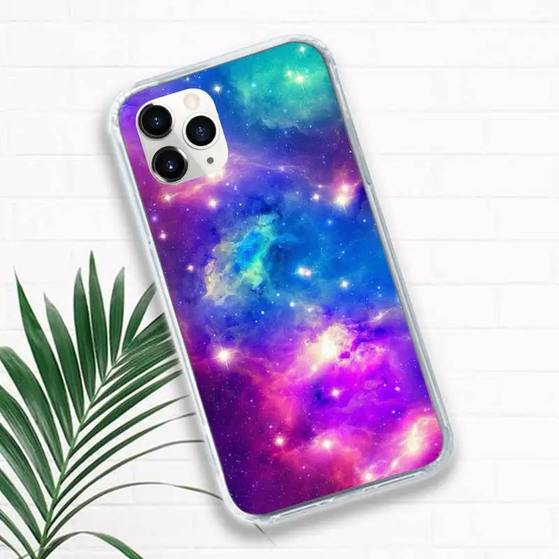 

Purple Starry Sky universe space Phone Case for iPhone 11 12 pro XS MAX 8 7 6 6S Plus X 5S SE 2020 XR funda coque