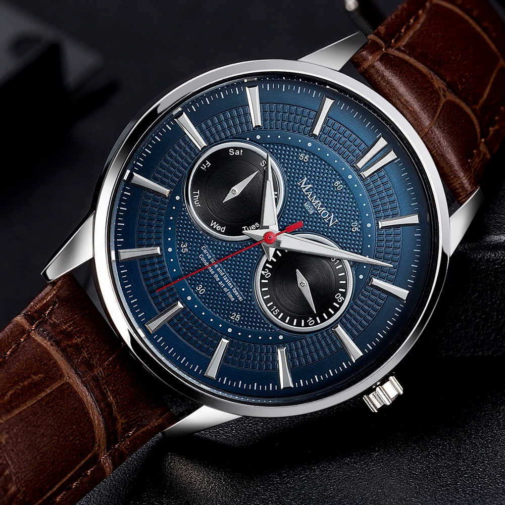 Часы наручные YAZOLE Мужские кварцевые деловые повседневные с мягким кожаным