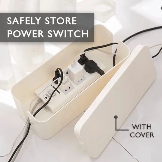 Пластиковый ящик для хранения проводов органайзер большой блок питания чехлы