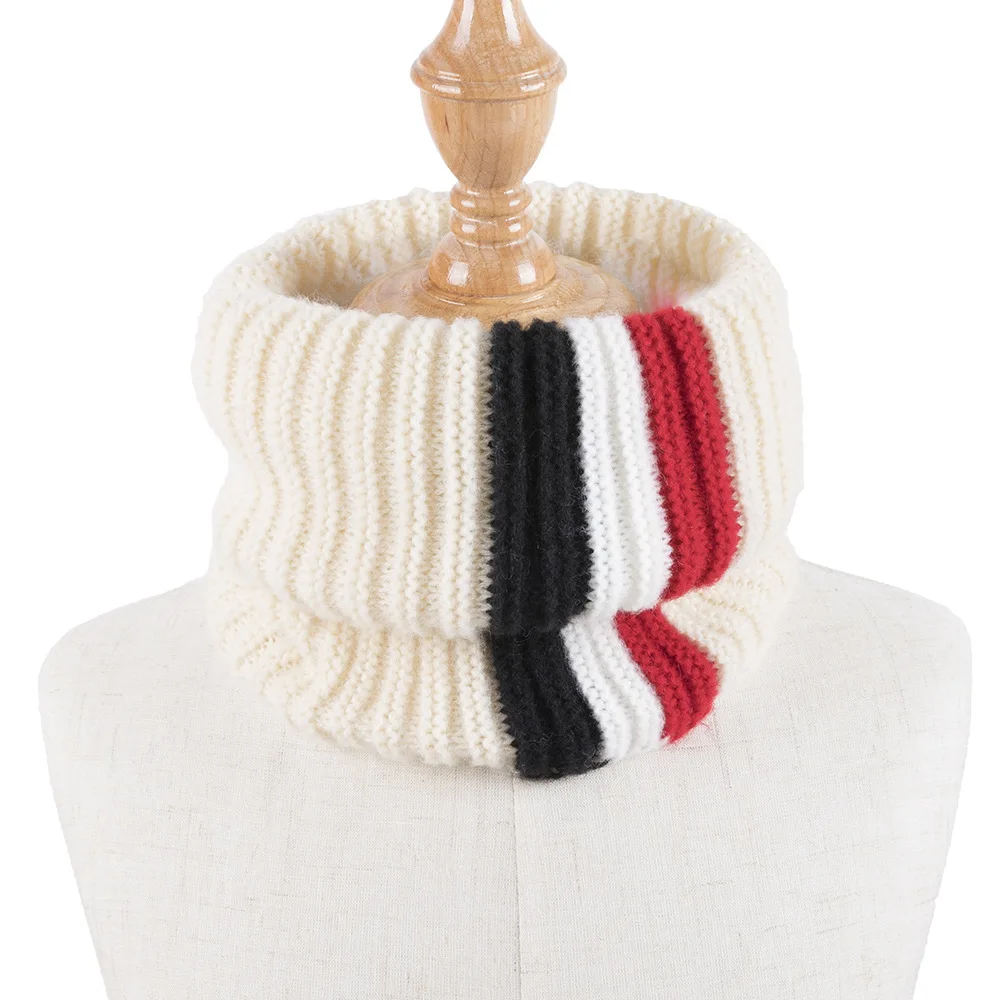 Детский Теплый зимний шарф с воротником детский открытый теплый шерстяной