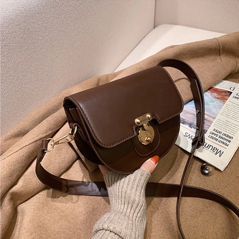 

Женская сумка-седло, кожаные винтажные роскошные дизайнерские сумки, Новое поступление 2021, женские сумки, роскошные сумки