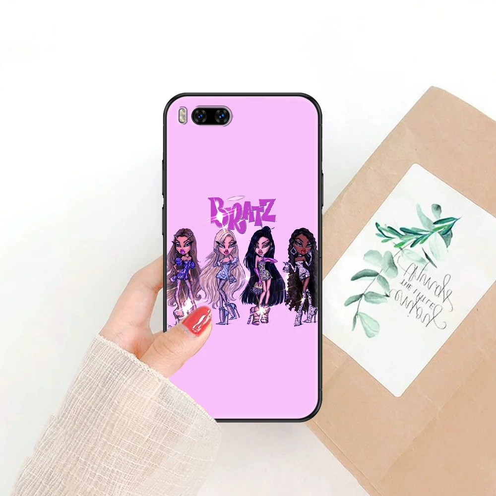 

Cute Fashion Brand Bratzs Phone case For Xiaomi Mi Max Note 3 A2 A3 8 9 9T 10 Lite Pro Ultra black pretty cover painting prime