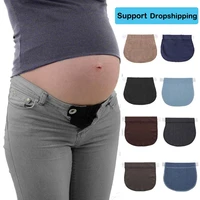 1pcs women pregnancy waistband belt adjustable elastic maternity lengthening waist extender clothing pants for pregnant accessor