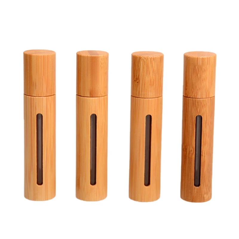 

1 pcs 10ml New Bamboo Wood Bottle Perfume Empty Oil Bottle Stainless Roll On Ball Perfume Aromatherapy Bottle Oil Roller Bottle