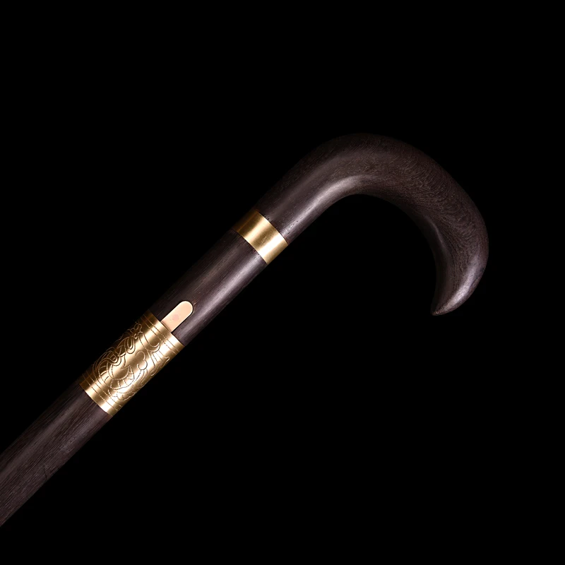 Bast&oacute;n plegable de acero de palisandro para ancianos, 93cm, 0,9 kg, calidad de primera clase, regalo de Boutique, exquisita colecci&oacute;n de artesan&iacute;as-5