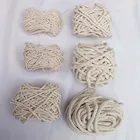 Шнур для макраме, витая нить, хлопковый шнур для ручной работы, натуральные бежевые шнуры, веревка, нить, рукоделие, вязание, настенные подвески