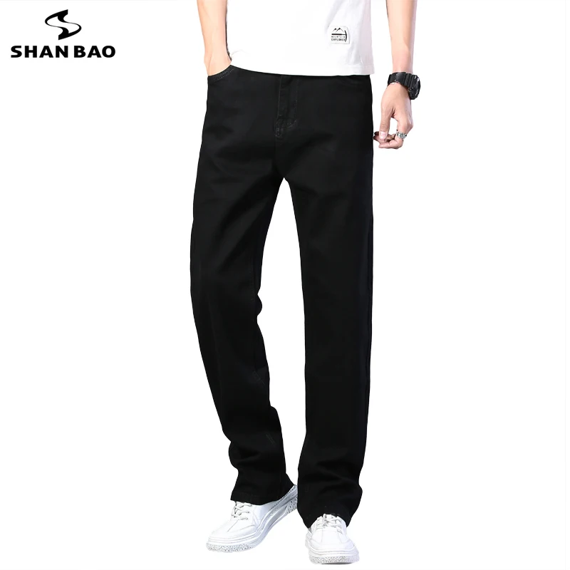 

2021 Spring and Summer Lightweight Straight Loose Jeans Classic Brand Embroidery Men's Fashion Casual Large Size Jeans 40 42 44