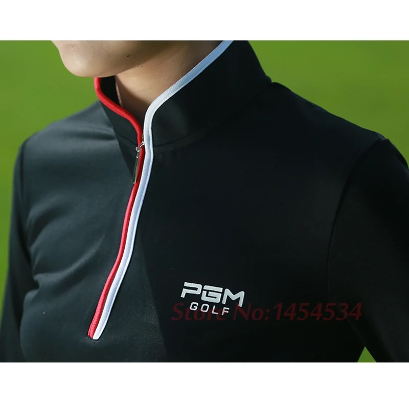 Леди Длинные рукава футболки сезон: весна–лето Для женщин молнии Гольф рубашка