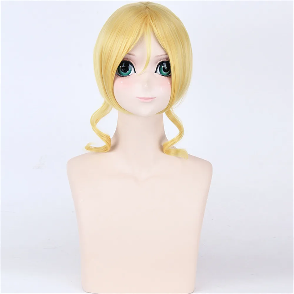 Эли аясе парик 50 см золотые волосы термостойкие девушки женщины LoveLive |