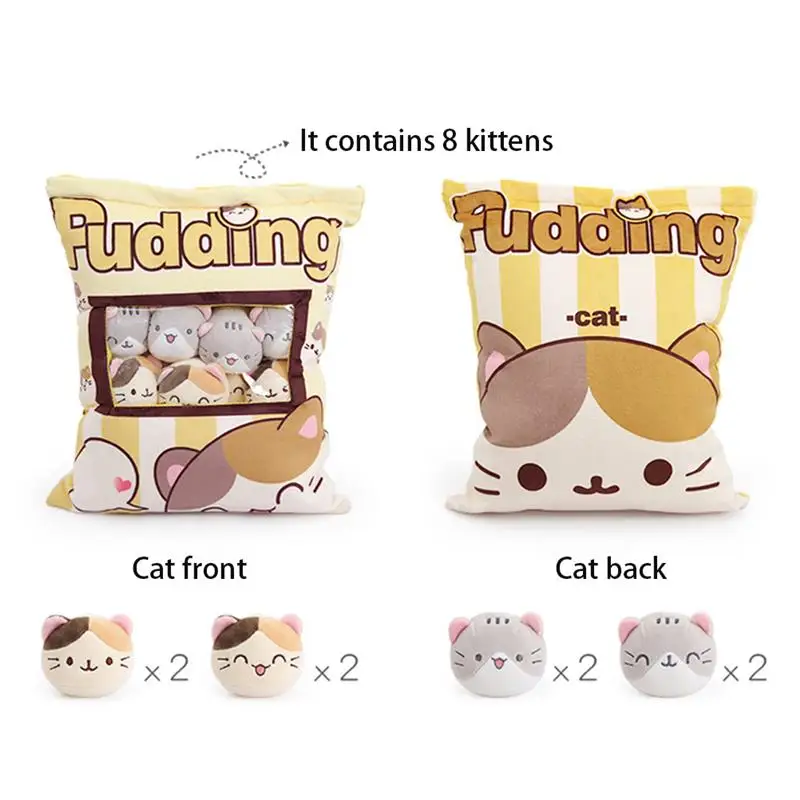 Сумка для пудинга яркий котик Цыпленок динозавр плюшевая подушка мягкая