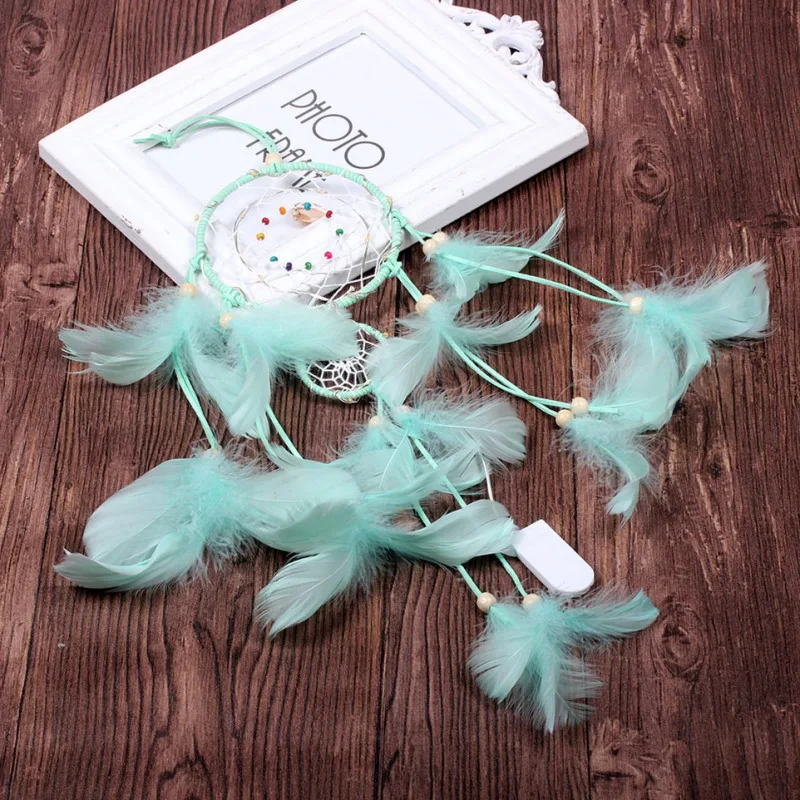 

LED Light Up Feather Dream Catcher Wind Chimes Pendant Decorative Home Decoration Comfortable And Breathable Stylish Simplicity