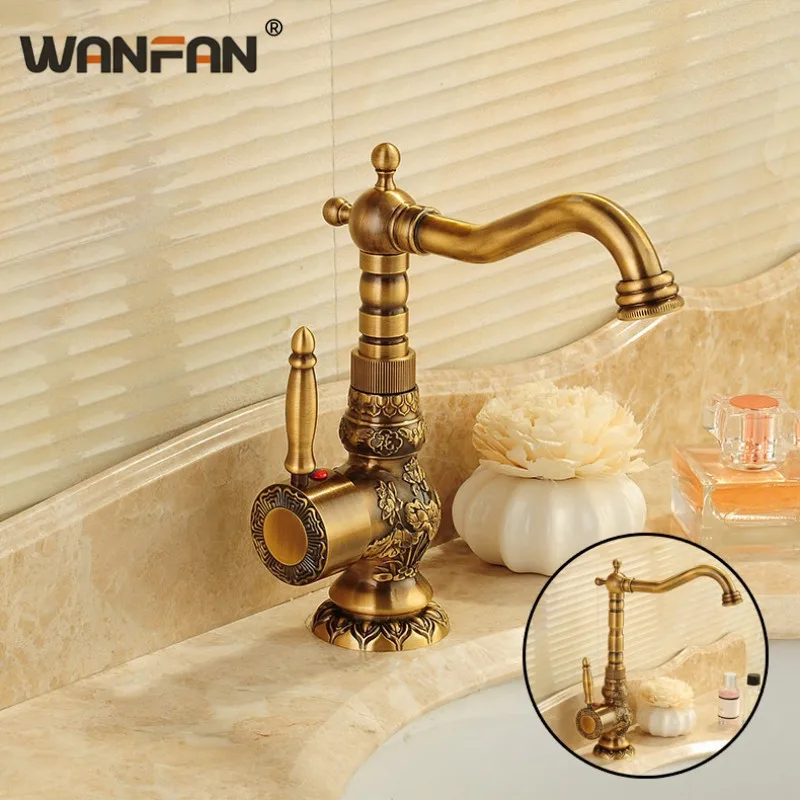 Смеситель для раковины в ванную комнату латунный кран с креплением на раковину