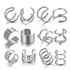 KSRA 2021 модные ювелирные изделия золотые богемные серьги-гвоздики для ушей женские альпинистры без имитации пирсинга серьги-гвоздики для хряща 12 шт.компл.