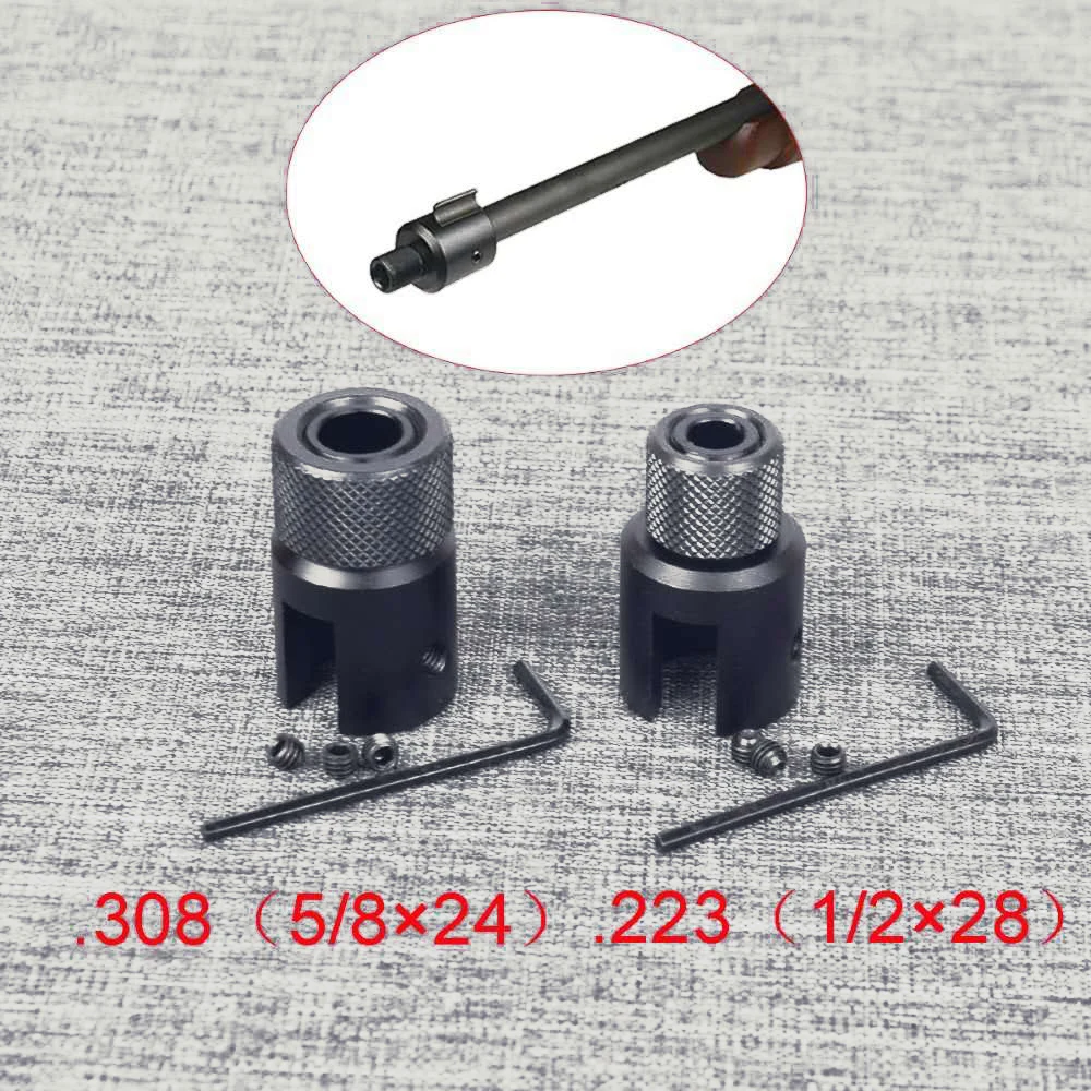 

Aluminum Ruger 1022 10/22 Muzzle Brake Adapter 1/2x28 & 5/8x24 .750 Barrel End Thread Protector Combo .223 .308 Compensator