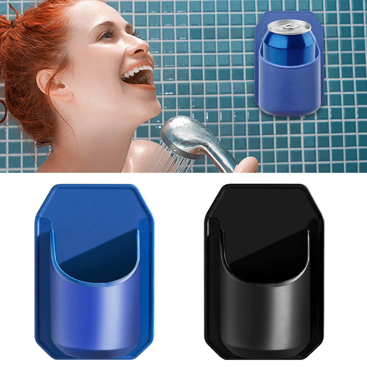 

Shower Drink Holder Beer Can Portable Bathtub Wine Glass Holder for Bath & Shower Self-Adhesive Shower Coffee Cup Holder