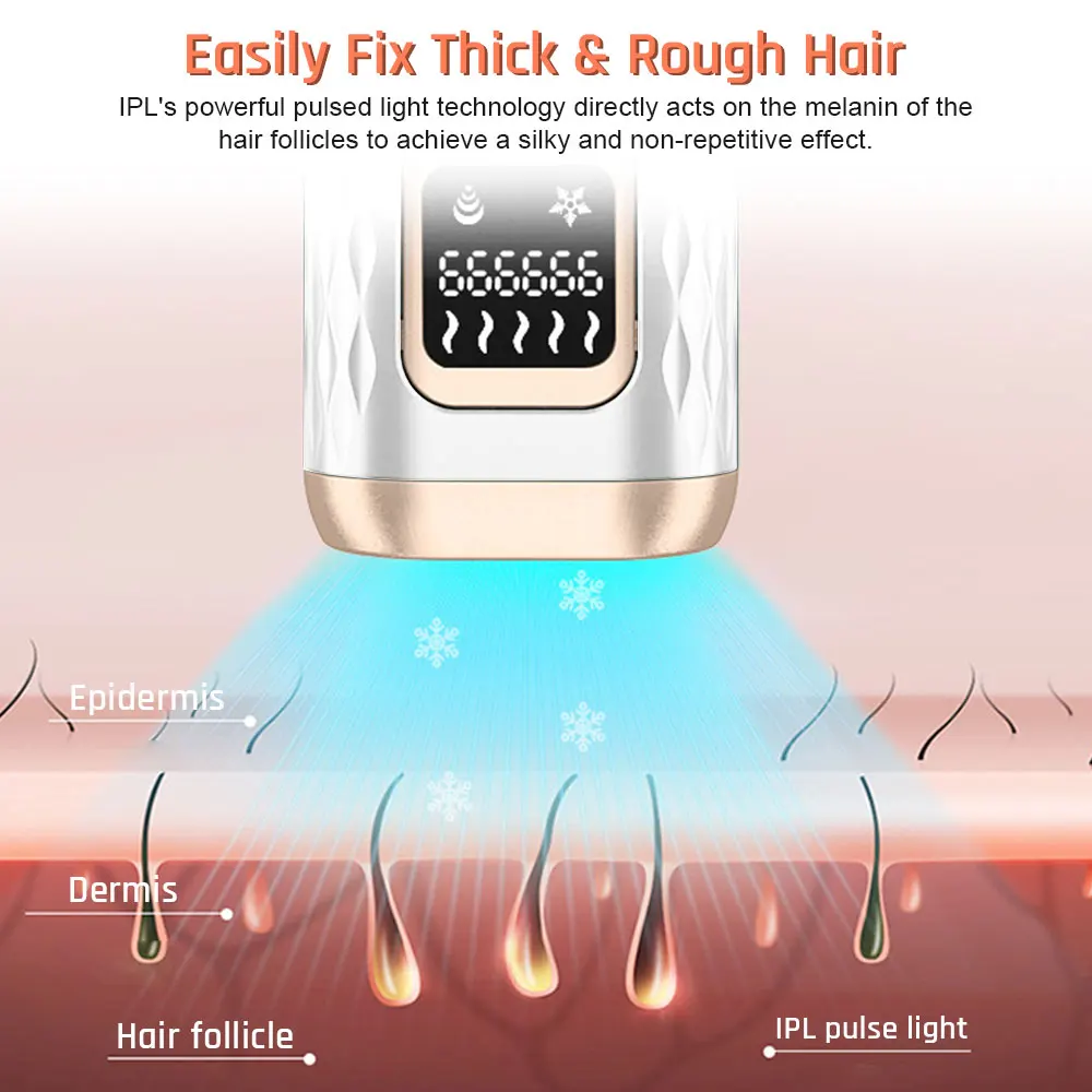 

ICE IPL Epilator Laser Hair Removal 999999 Flash Professional Permanent Electric Phototherapy Women Hair Remover Skin Care