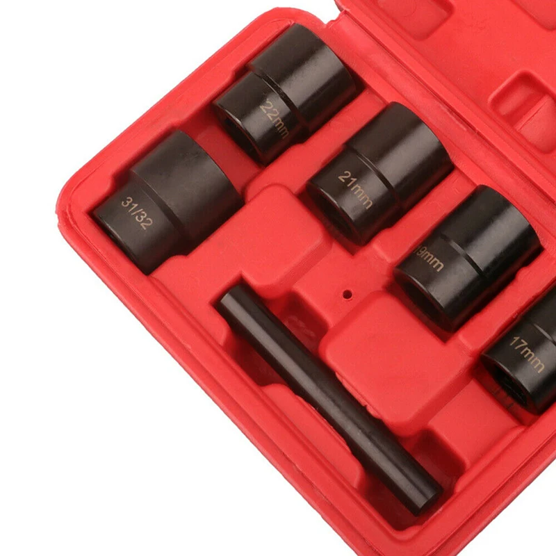 

6 pcs Nut Extractor Set Damaged Lock Kit Chrome Molybdenum Steel With rod