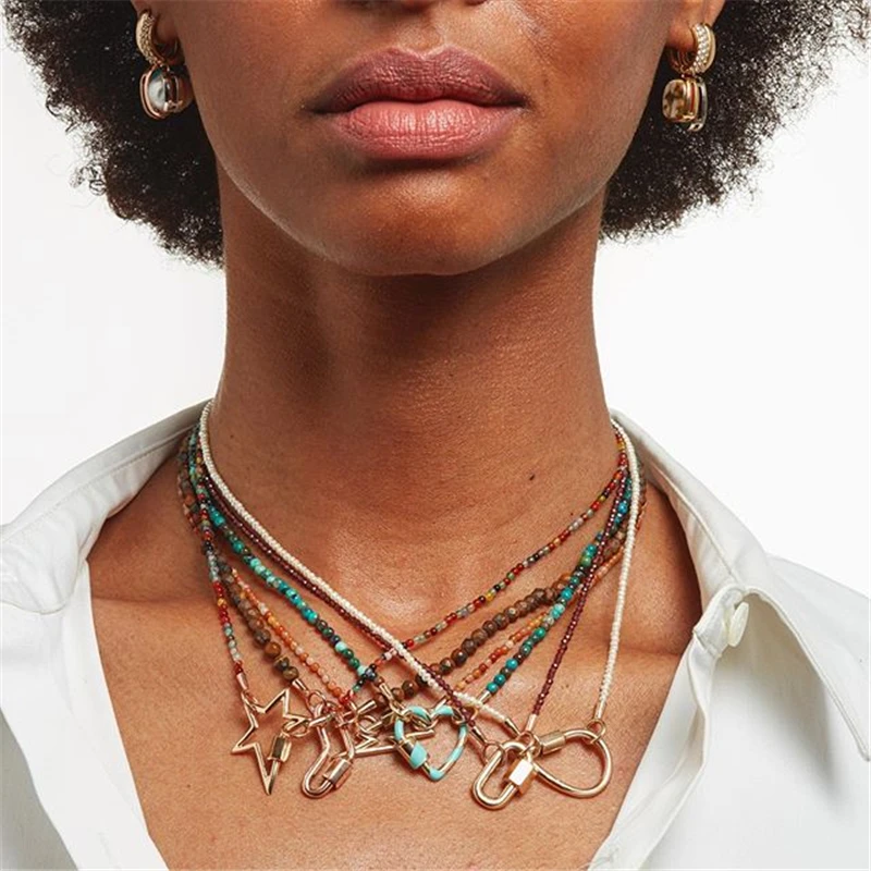 

Solid Color Copper Inlaid Zircon Screw Clasps Carabiner For Women Jewelry Accessories DIY Necklace Bracelets Supplies