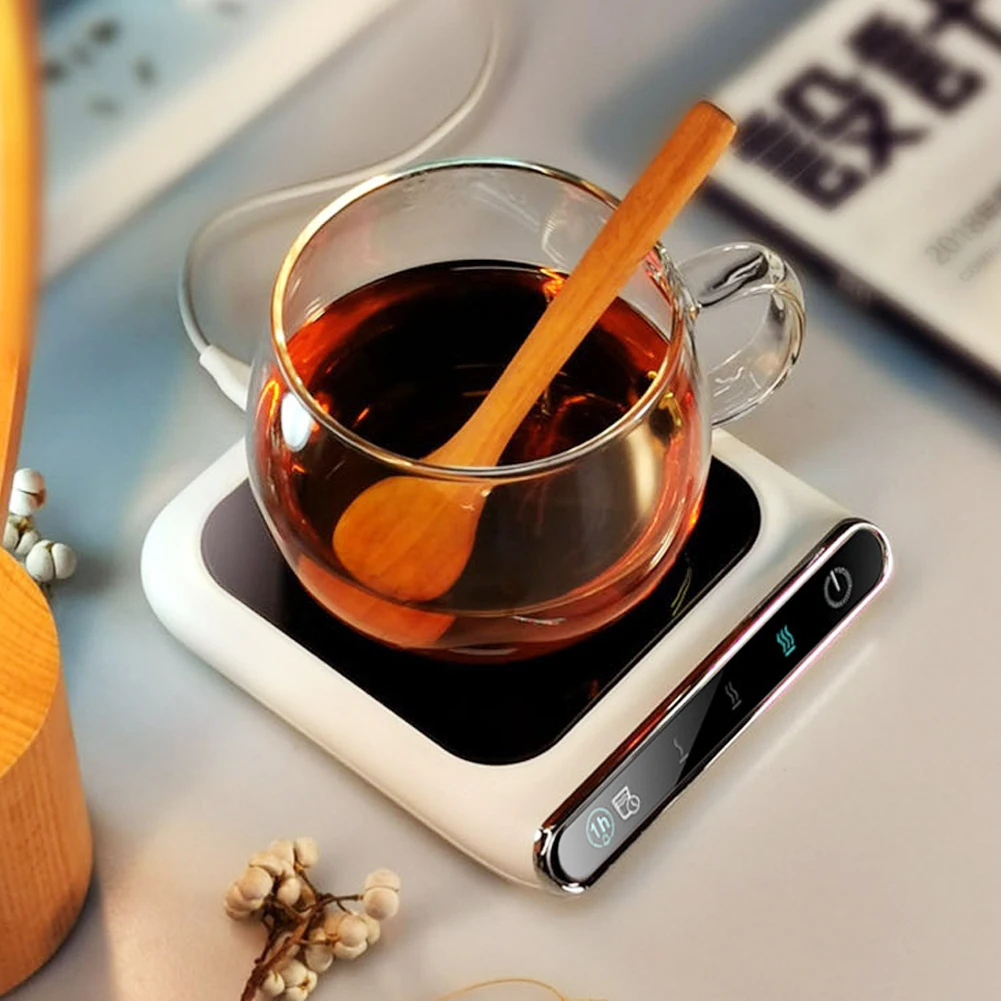 

Новая чашка-подогреватель, USB-чашка-подогреватель, настольная подставка с подогревом для кофе, молока, чая, регулируемая подставка для чашки...