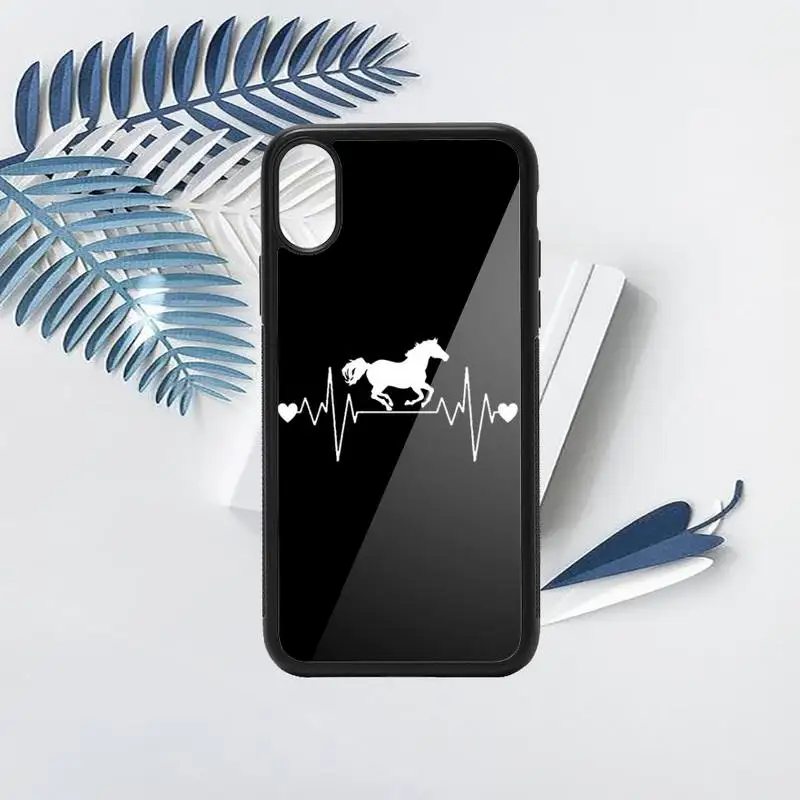 

Horse Pony Horse Heartbeat pattern Phone Case PC for iPhone 11 12 pro XS MAX 8 7 6 6S Plus X 5S SE 2020 XR