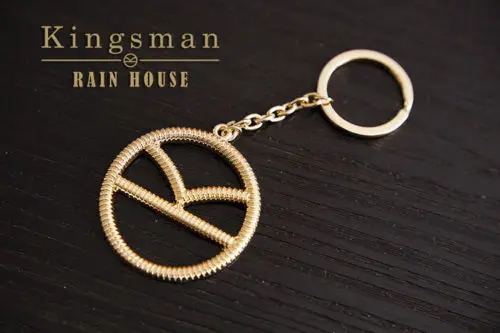 Keyring Фильм Kingsman золотой круг Секретная служба Косплей-очки солнцезащитные очки ожерелье подвеска брелок - Цвет: Keyring