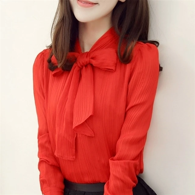 

Long Sleeve Shirt Bow Top Long Sleeve Chiffon Blusas Ropa De Mujer
