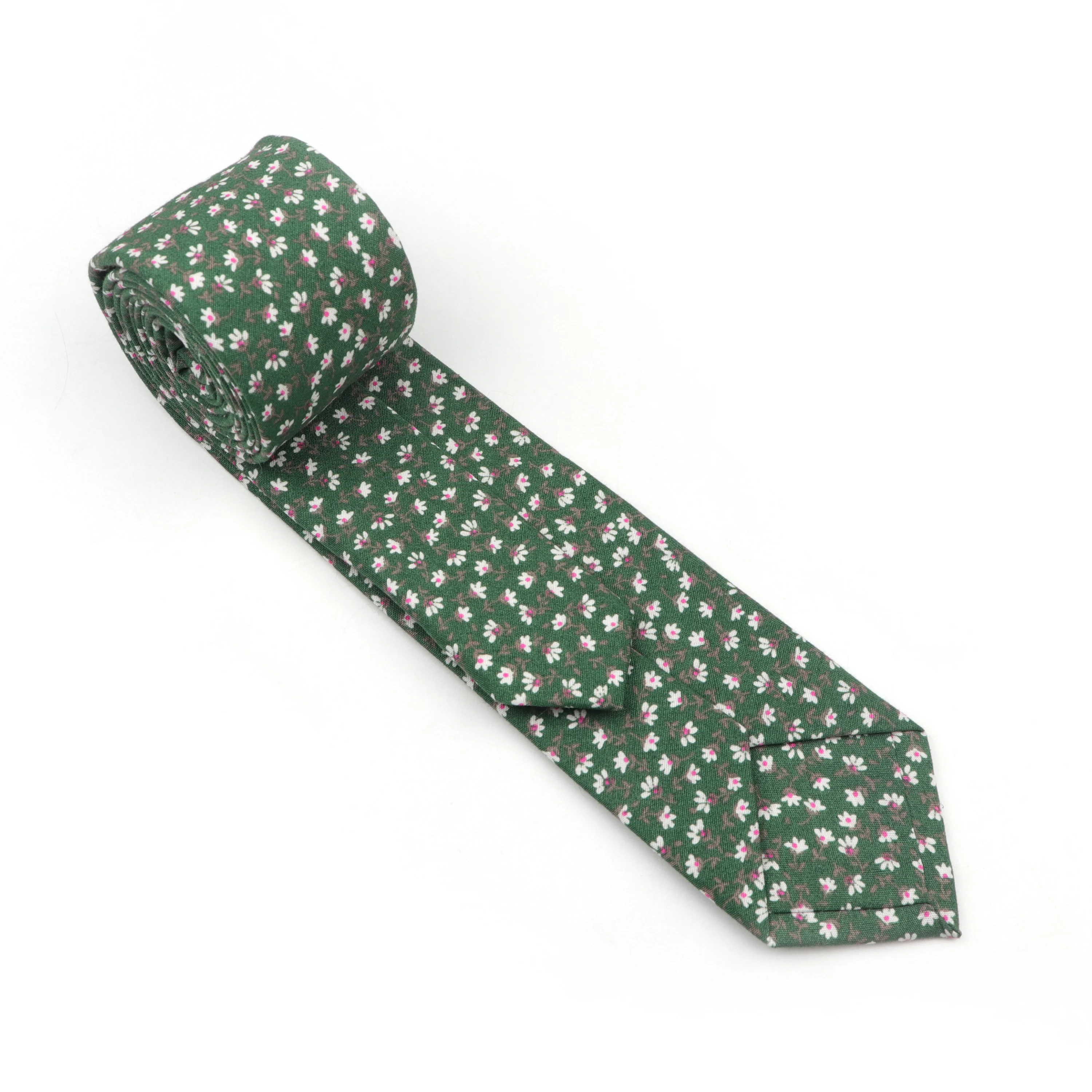 Мужской узкий галстук из 100% хлопка с цветочным принтом мягкий свадебный ужин