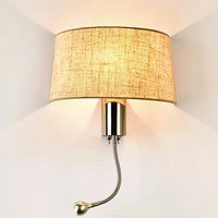 ouuzuu led nordic minimalist modern wall lamp bedroom bedside american wall light oem creative indoor lighting with reading lamp