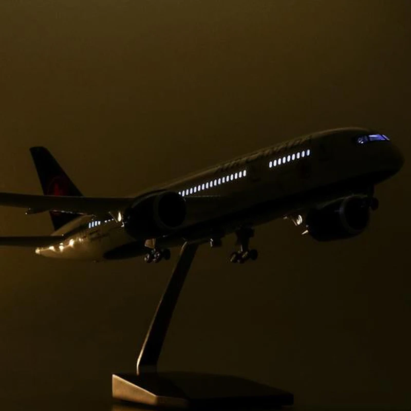 Модель самолета в масштабе 1/130 B787 43 см с легкими и колесами|Вертолеты самолеты