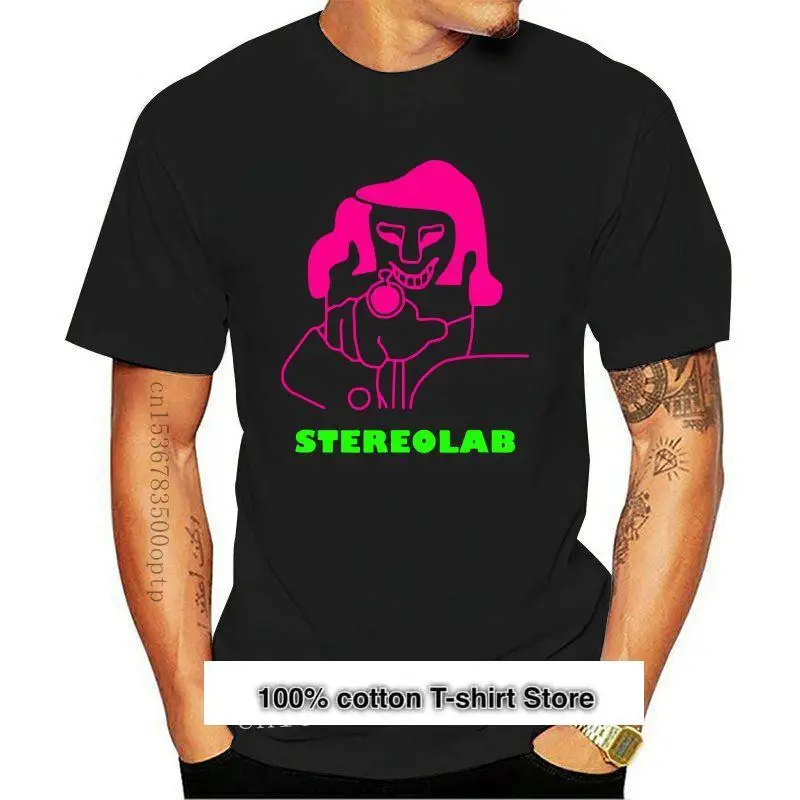 

Camiseta negra estereolab для фанатов, неформальная camisa с высоким качеством, с надписью S-3Xl