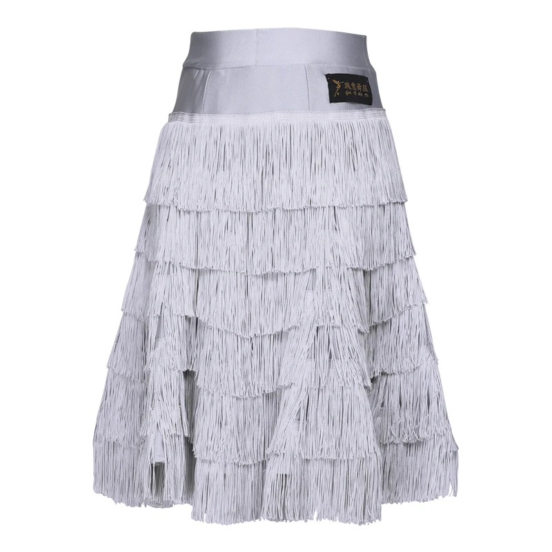 

2020 New Latin Dance Skirt For Women/Ladies Black Multilayer Fringes Skirt Professional Tango Flamenco Competition Dance Skirt
