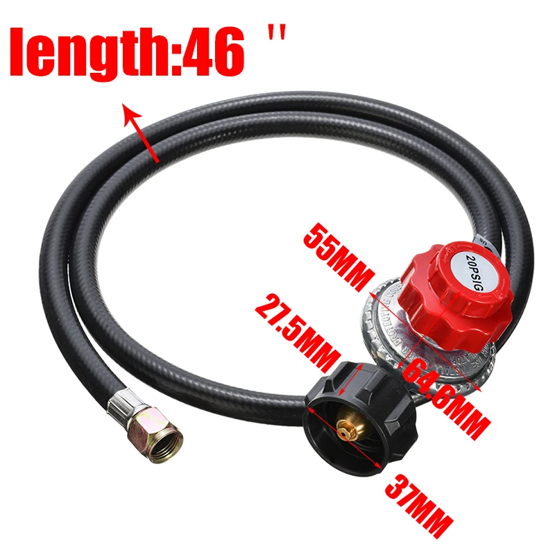 5/16 дюйма 20 фунтов на квадратный дюйм регулятор бензина с шлангом 46 дюймов