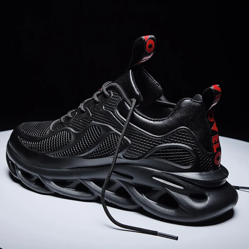 

Lightweight Breathable Microfiber Sports Casual Men's Shoes Non-slip Blade Sneakers Outdoor Jogging Training Running Shoes 2021