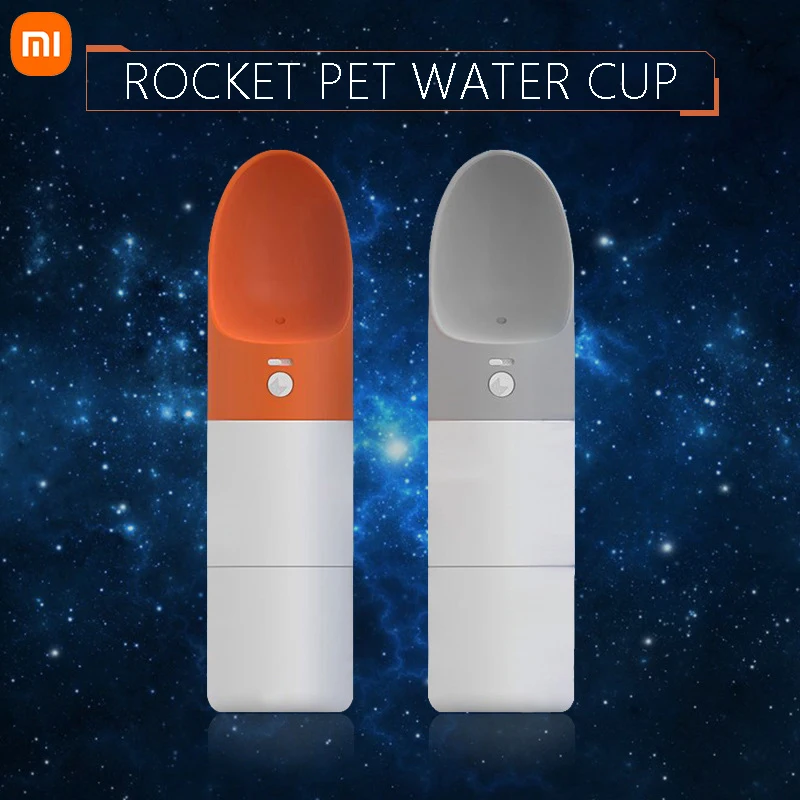 

Бутылка для воды Xiaomi MOESTAR ROCKET для домашних животных, 430 мл, кормушка для собак и кошек, питьевая чаша, портативные дорожные чашки, товары для д...