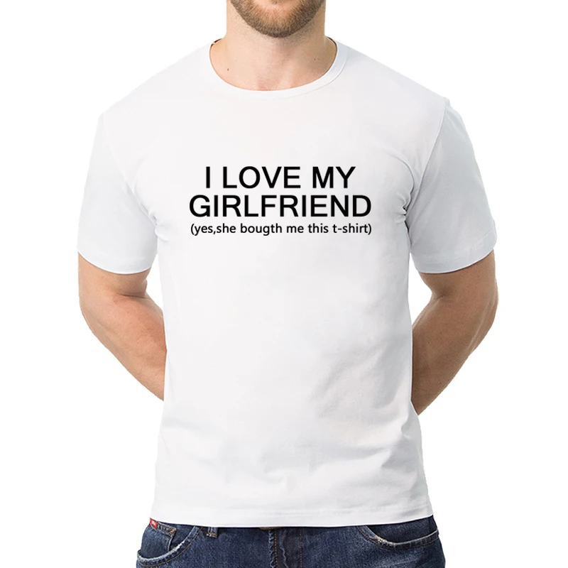 Футболка с буквенным принтом I Love My Girlfriend, новая модная футболка Harajuku, мужские топы с коротким рукавом, мужская одежда S5MC88
