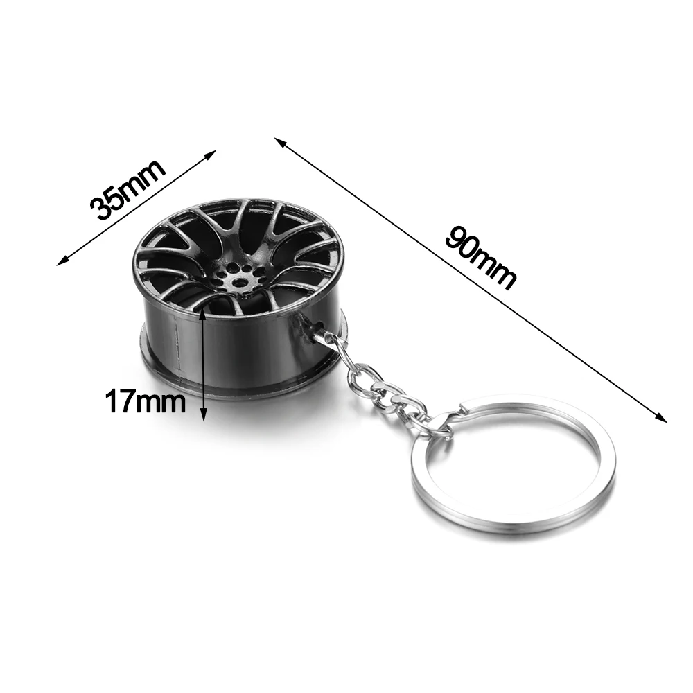 1 Pcs 3D Luxury Creative Key Chain New Metal Car Wheel Rim Hub Keyring Auto Aaccessories for Man Women | Автомобили и мотоциклы