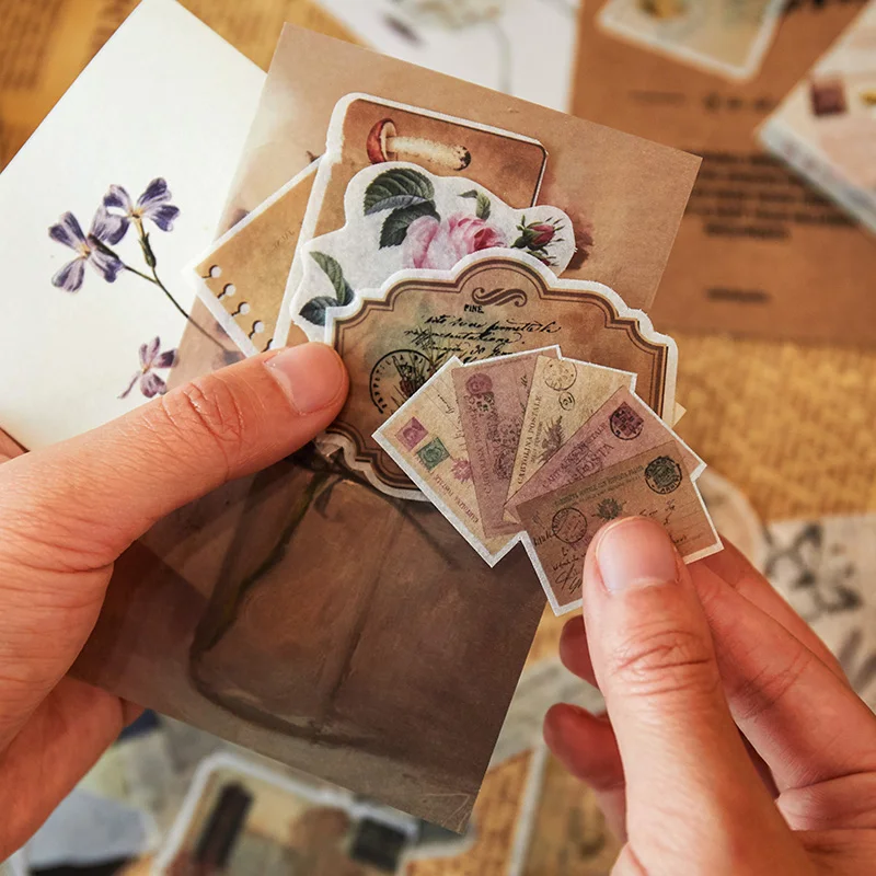 55 шт./кор. винтажная Цветочная poteзия INS life упаковка наклеек дневник украшение