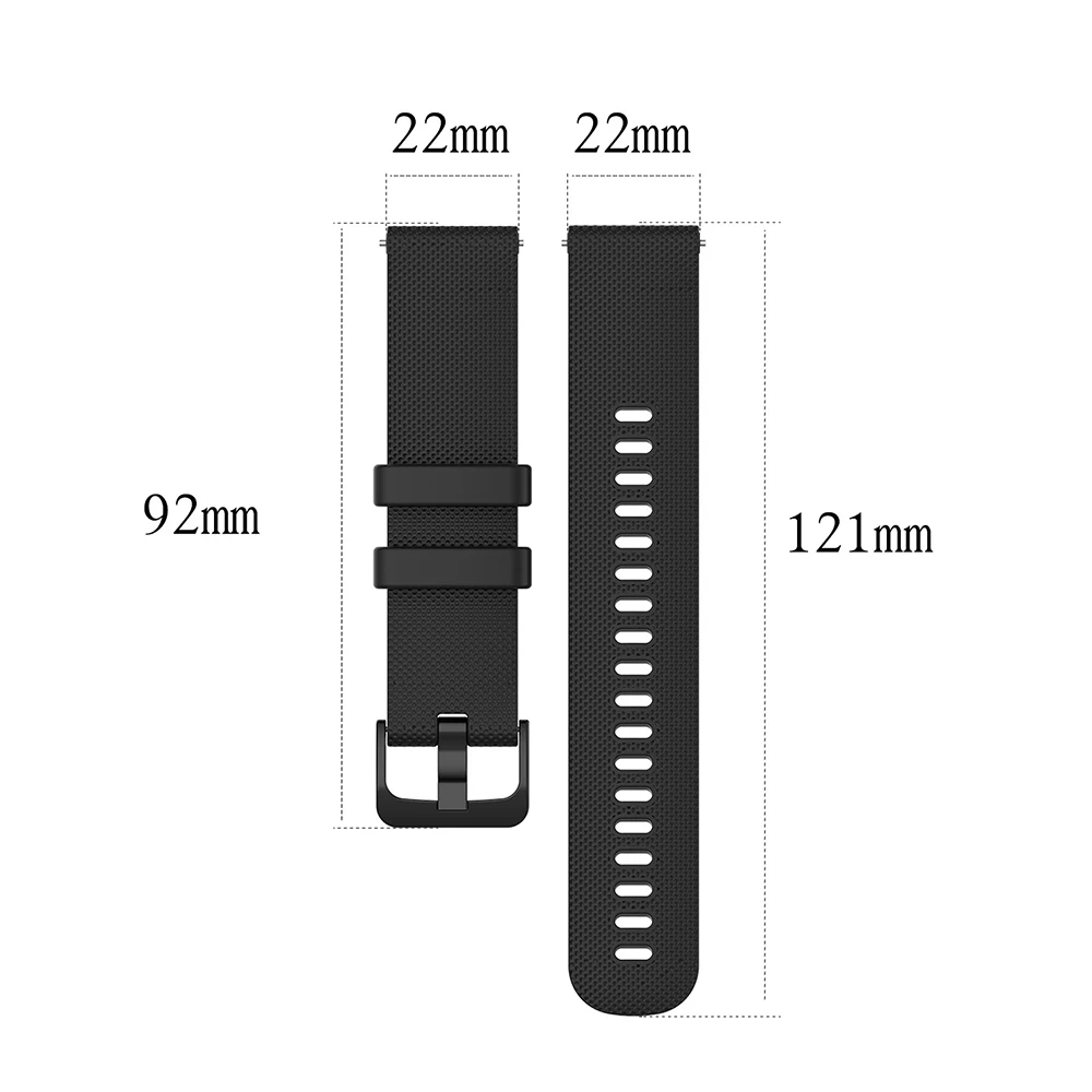 

20 22mm Silicagel Band for Samsung Galaxy watch 3 41 45mm/active 2/Gear S3 S2 Galaxy watch 42 46mm bracelet wrist straps Correa