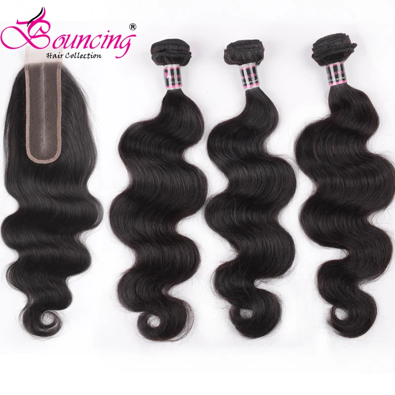 Прыгающие объемные волнистые 3 пряди, с 2*6 закрытыми шнурками, бразильские волосы Remy с низким коэффициентом, натуральные волосы, глубокие волосы для наращивания