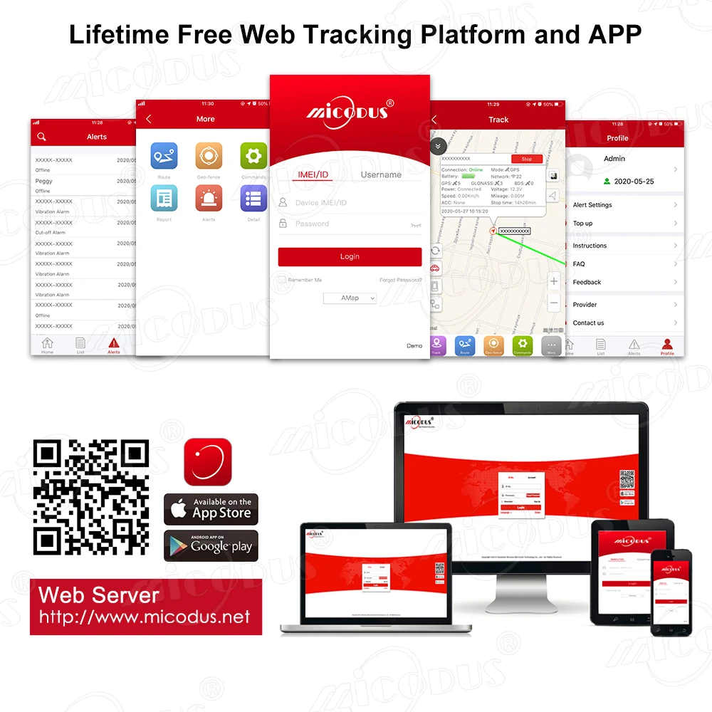 GPS-трекер Micodus MV740 MV720 автомобильный 9-90 в
