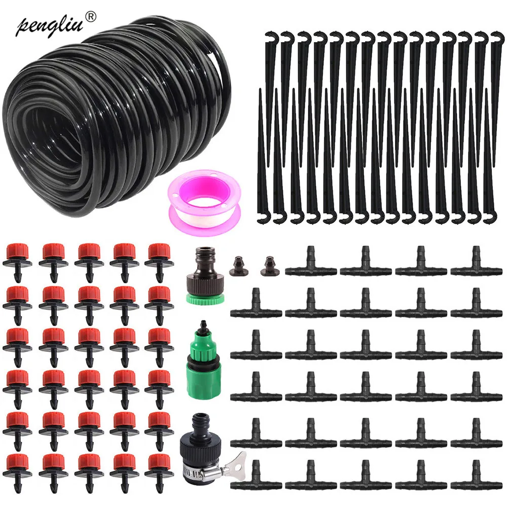 

10-30M DIY Drip Irrigation System Automatic Watering Agriculture Garden Hose Micro Drip Watering Kits with Adjustable Drippers