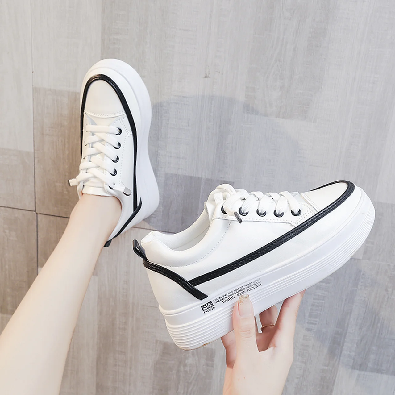 

Women Sneakers 2021 Fashion Newest Platform Shoes Woman Summer Autumn Casual Office Lady Flat Shoes Women's vulcanized shoes