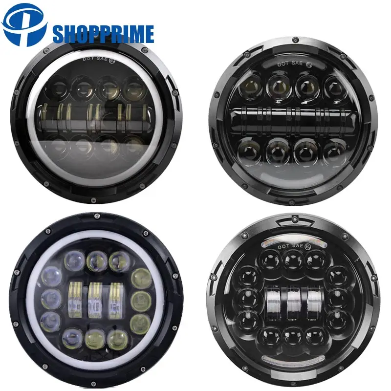 7 дюймовая фара для мотоцикла Harley дюймовый круглый светодиодный налобный фонарь