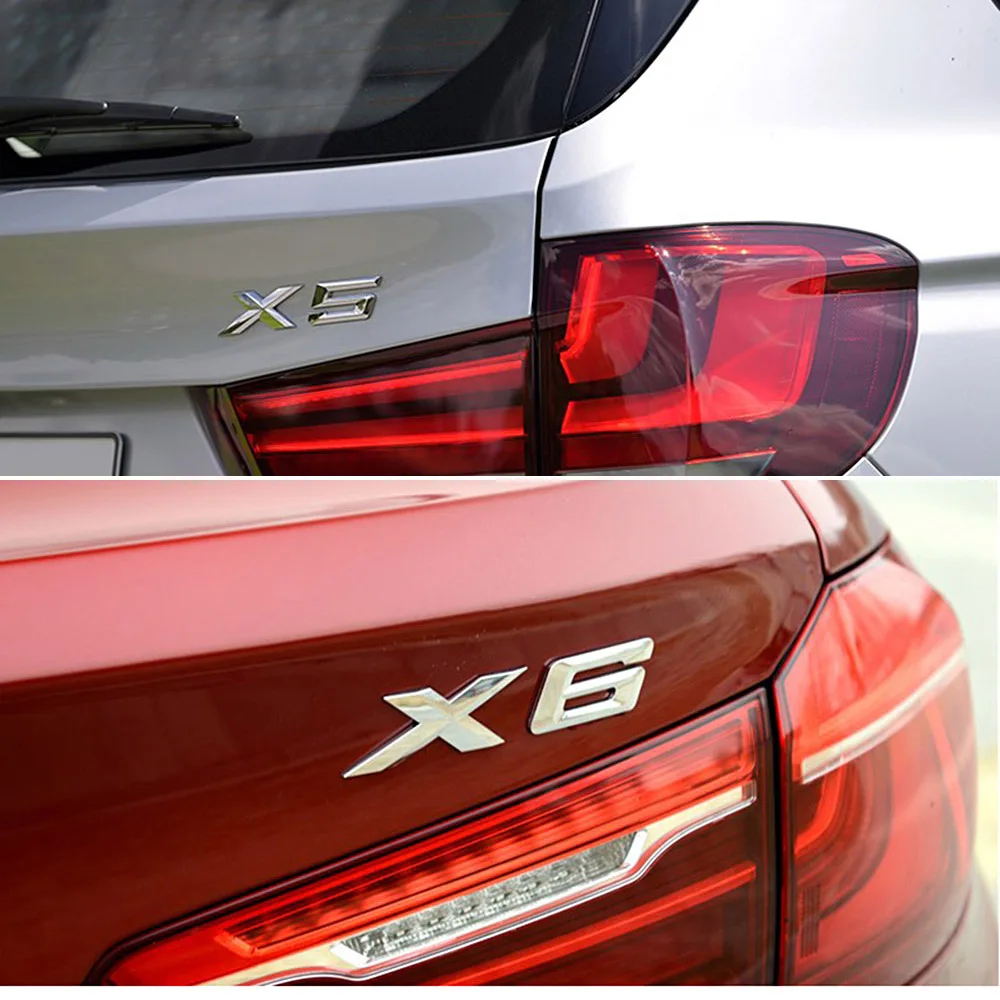 Наклейка с буквами X1 X3 X5 X6 GT для багажника BMW E53 E70 E71 E72 E83 E84 F15 F16 F25 F48 F49 G05|Наклейки на