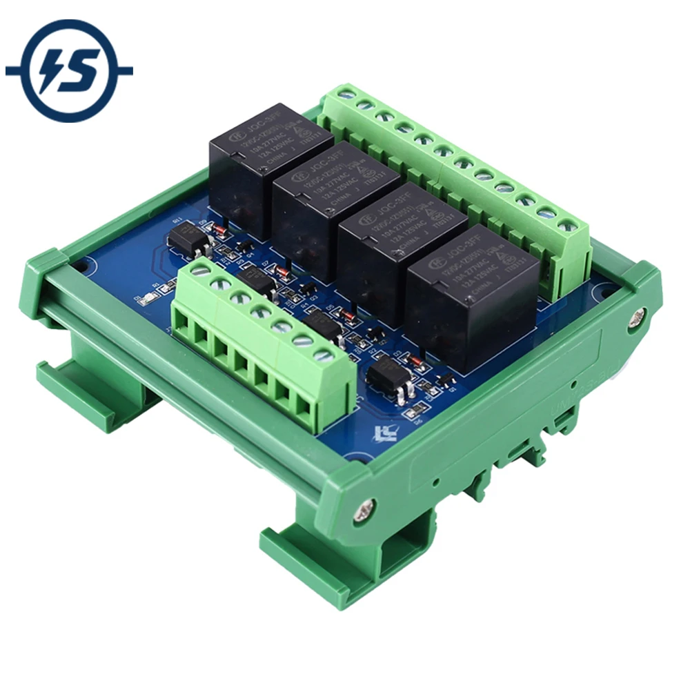 Релейный модуль триггер высокого/низкого уровня 4 бит преобразователь сигнала