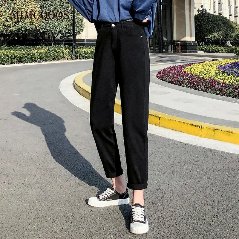 

Extended Pants for 170-185cm Tall Women Plus-sized Denim Jeans Women High Waist Elastic Dad Pants Loose Straight Casual Trousers