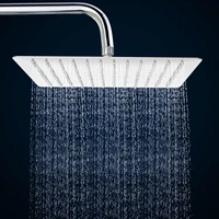 12inch stainless steel shower head water saving high pressure top rainfall head shower chromed mirror shower faucet for bathroom