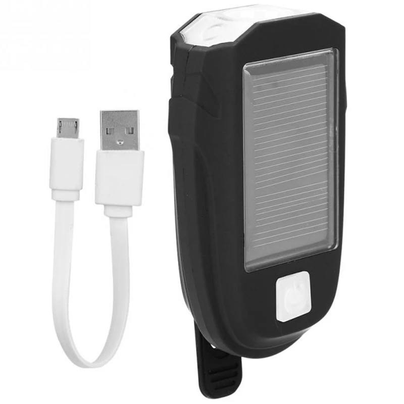 600Lm Solar Powered Bike Light Usb Charging Bicycle Front Headlight Mtb Waterproof Flashlight Cycling Accessories | Спорт и