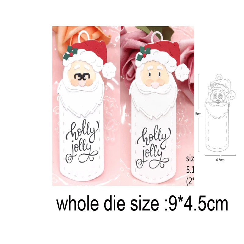 Ремесленные штампы Санта наклейка-закладка бирка металлические для DIY